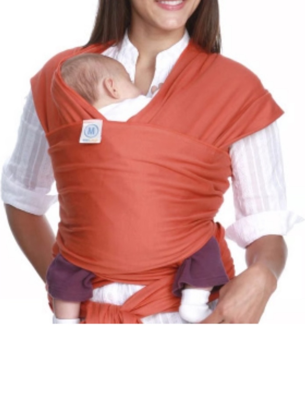 Moby Wrap Carrier in Rust Orange